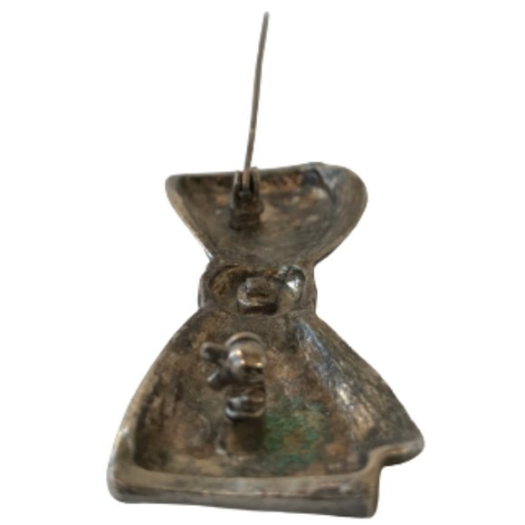 Vintage Silver Bow Fun Classic Retro Pin Brooch - Picture 6 of 6